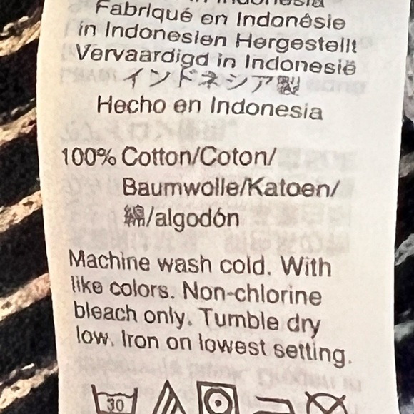 MADEWELL STRIPED CROP TOP SZ XS OVERSIZED BLUE WHITE STRIPE NAUTICAL NORMCORE - Picture 4 of 6